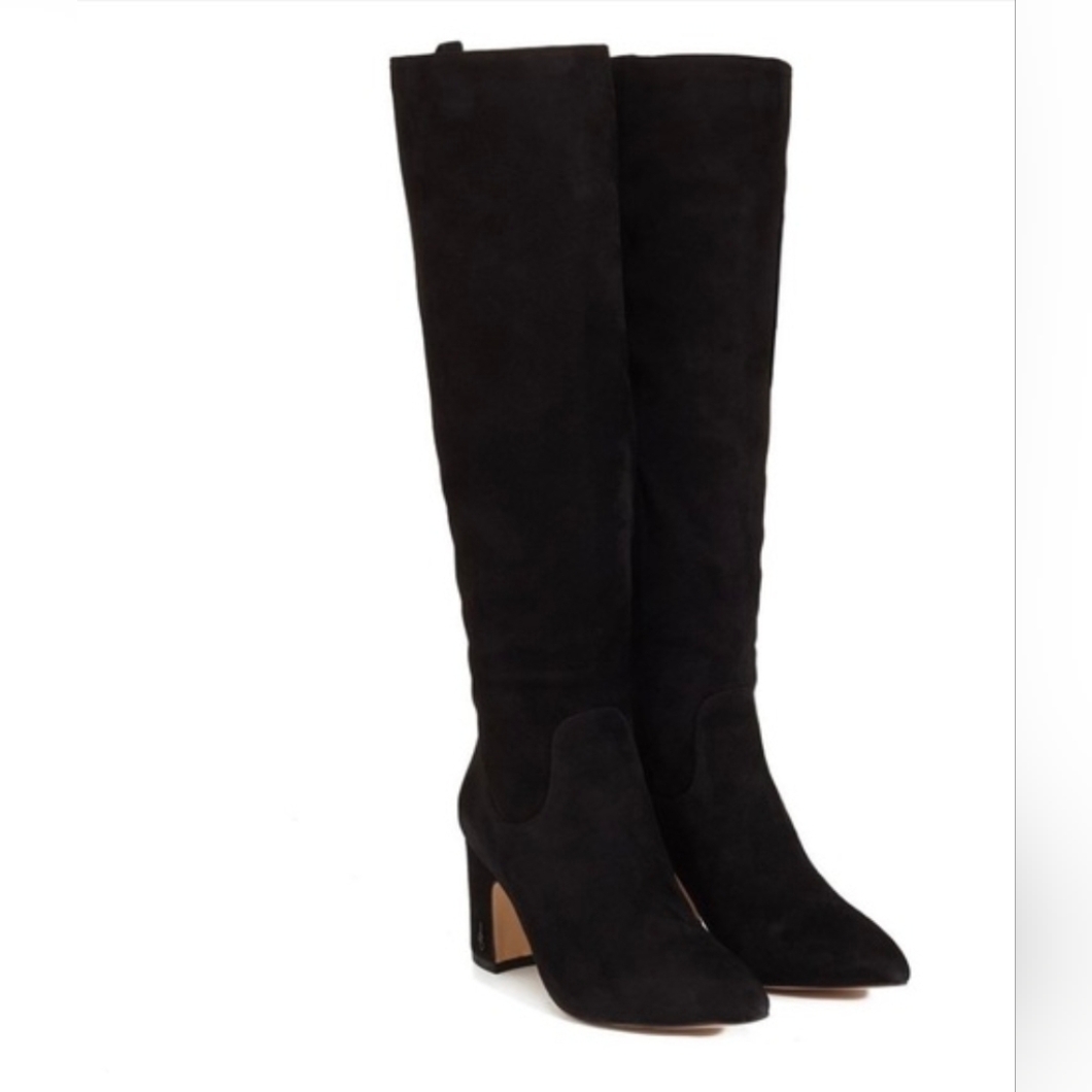 Sam Edelman Women's Black Suede Over-The-Knee Block Heel Boots Hai Size 8 — image 3 of 8